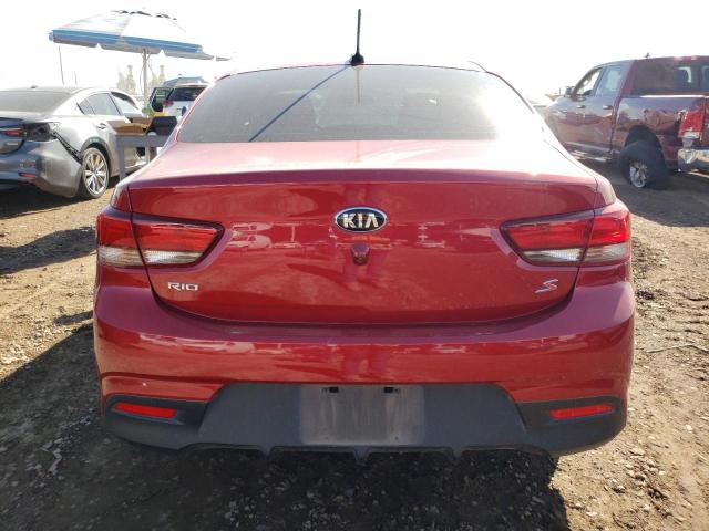 3KPA24AB0KE246837 - 2019 KIA RIO S RED photo 6