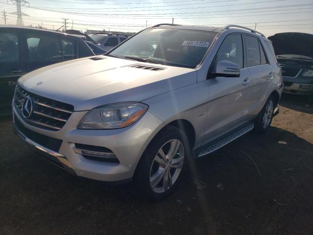 4JGDA5HB0CA022320 - 2012 MERCEDES-BENZ ML 350 4MATIC SILVER photo 1