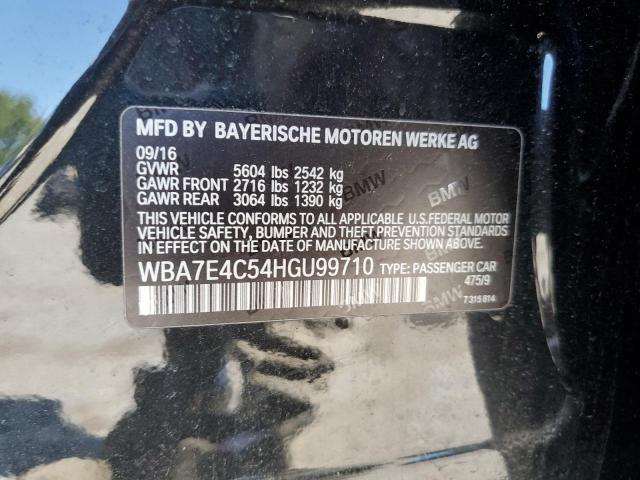 WBA7E4C54HGU99710 - 2017 BMW 740 XI BLACK photo 12