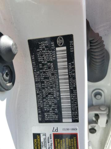 4T1BF1FK4GU575772 - 2016 TOYOTA CAMRY LE WHITE photo 12