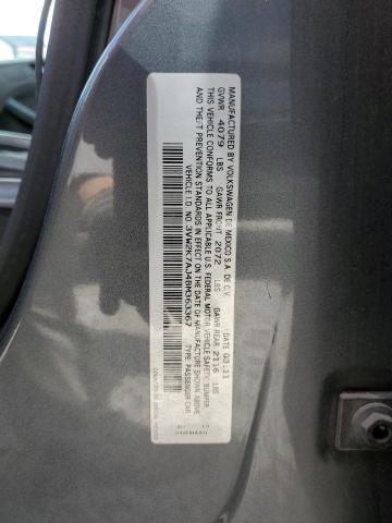 3VW2K7AJ4BM363367 - 2011 VOLKSWAGEN JETTA BASE Boz foto 12