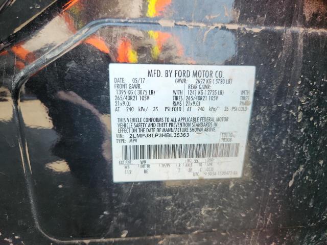 2LMPJ8LP3HBL35363 - 2017 LINCOLN MKX RESERVE Siyah fotoğraf 13