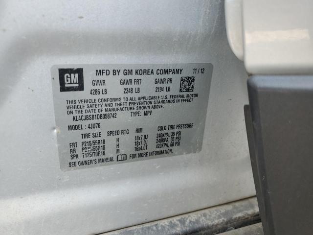 KL4CJBSB1DB058742 - 2013 BUICK ENCORE CONVENIENCE 银色 照片 12