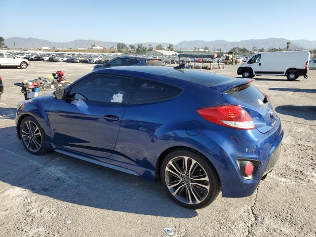 KMHTC6AE5GU300603 - 2016 HYUNDAI VELOSTER TURBO BLUE photo 2