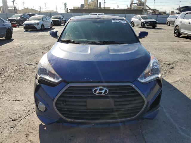 KMHTC6AE5GU300603 - 2016 HYUNDAI VELOSTER TURBO BLUE photo 5