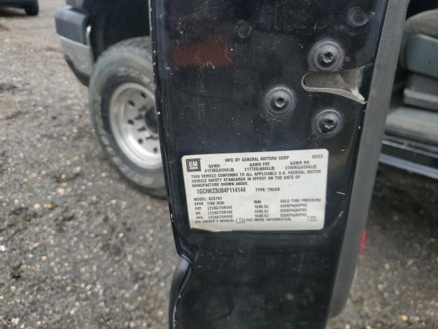 1GCHK23U84F114144 - 2004 CHEVROLET SILVERADO K2500 HEAVY DUTY BLACK photo 12