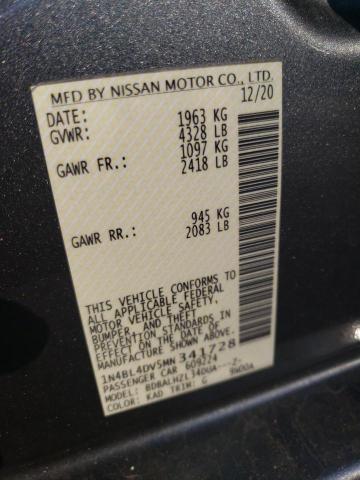 1N4BL4DV5MN341728 - 2021 NISSAN ALTIMA SV GRAY photo 12