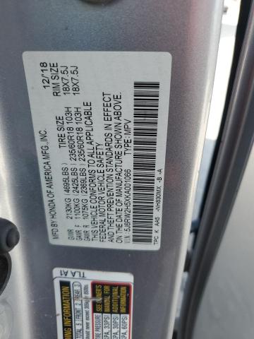 5J6RW2H5XKA001066 - 2019 HONDA CR-V EX Сріблястий фото 13