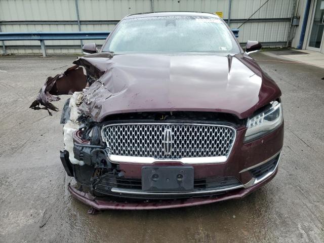 3LN6L5MU1HR607902 - 2017 LINCOLN MKZ HYBRID RESERVE BURGUNDY photo 5