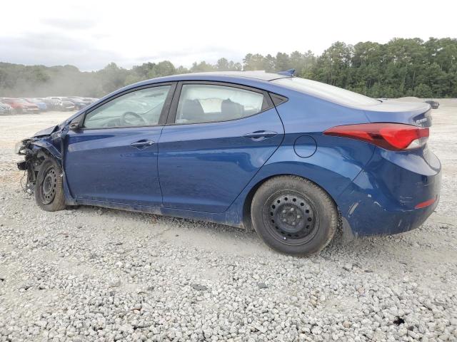 5NPDH4AE8GH777437 - 2016 HYUNDAI ELANTRA SE BLUE photo 2