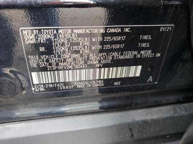 2T3P1RFV2MC180443 - 2021 TOYOTA RAV4 XLE BLACK photo 14