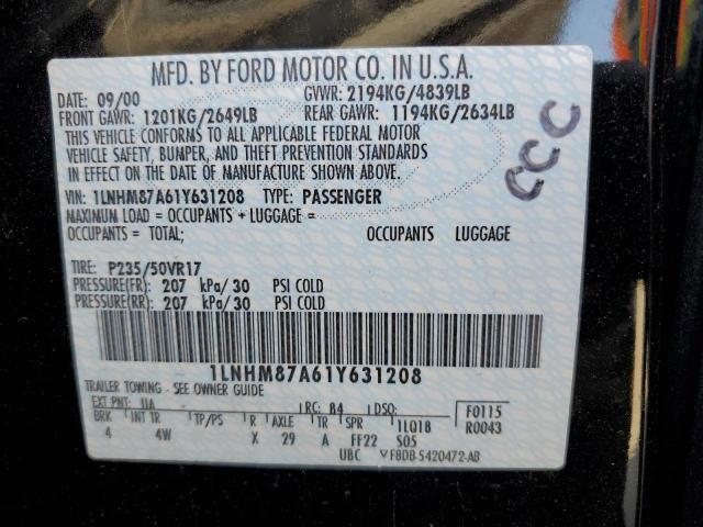 1LNHM87A61Y631208 - 2001 LINCOLN LS Qara foto 12