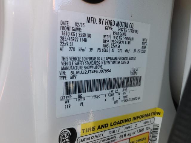 5LMJJ2JT4FEJ07854 - 2015 LINCOLN NAVIGATOR 白色 照片 13