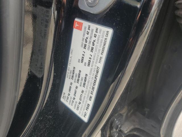 5YJ3E1EA6JF014977 - 2018 TESLA MODEL 3 Czarny zdjęcie 12