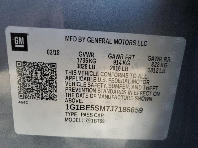 1G1BE5SM7J7186659 - 2018 CHEVROLET CRUZE LT 灰色 照片 13