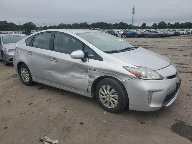 JTDKN3DP9E3050615 - 2014 TOYOTA PRIUS PLUG SILVER photo 4