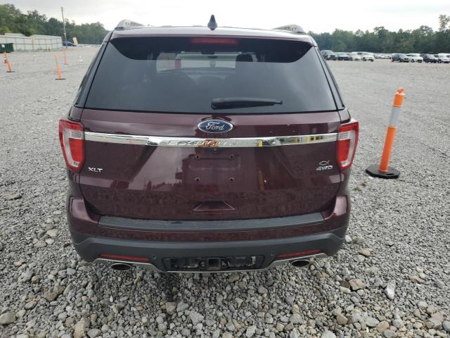 1FM5K8D86JGA65213 - 2018 FORD EXPLORER XLT Бордовий фото 6