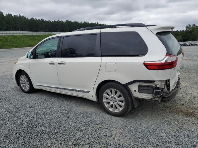 5TDDK3DC9FS114313 - 2015 TOYOTA SIENNA XLE WHITE photo 2