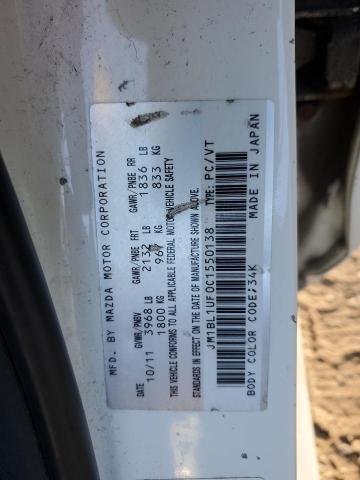 JM1BL1UF0C1550138 - 2012 MAZDA 3 I Սպիտակ լուսանկար 12