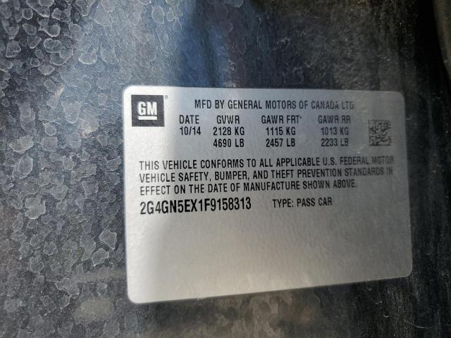 2G4GN5EX1F9158313 - 2015 BUICK REGAL PREMIUM BLACK photo 12