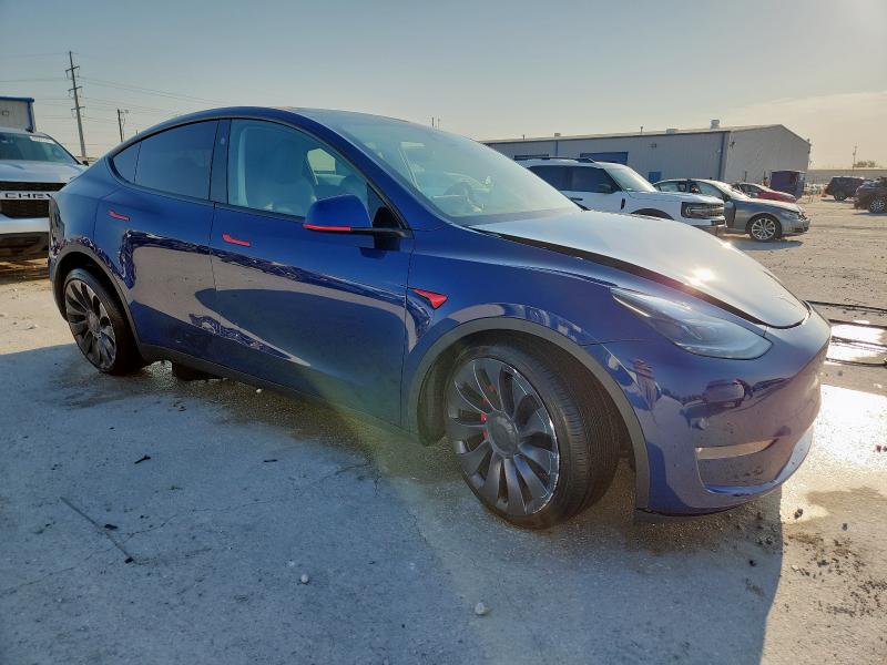 7SAYGDEF3SA366381 - 2025 TESLA MODEL Y BLUE photo 4