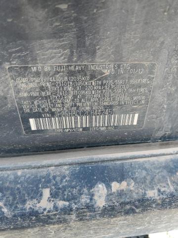 JF2SHBCC2CH442451 - 2012 SUBARU FORESTER 2.5X PREMIUM CHARCOAL photo 14