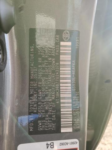 4T1BK36B77U243378 - 2007 TOYOTA AVALON XL GRAY photo 12