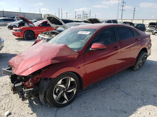 KMHLS4AG7PU573552 - 2023 HYUNDAI ELANTRA SEL BURGUNDY photo 1