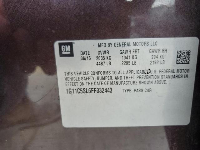 1G11C5SL6FF332443 - 2015 CHEVROLET MALIBU 1LT BROWN photo 12