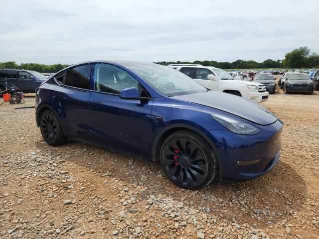 7SAYGDEF6NF523716 - 2022 TESLA MODEL Y BLUE photo 4