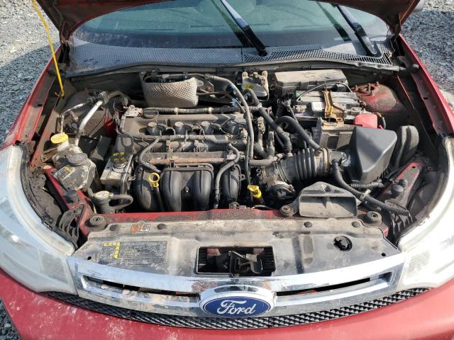 1FAHP3FN0BW104531 - 2011 FORD FOCUS SE RED photo 11