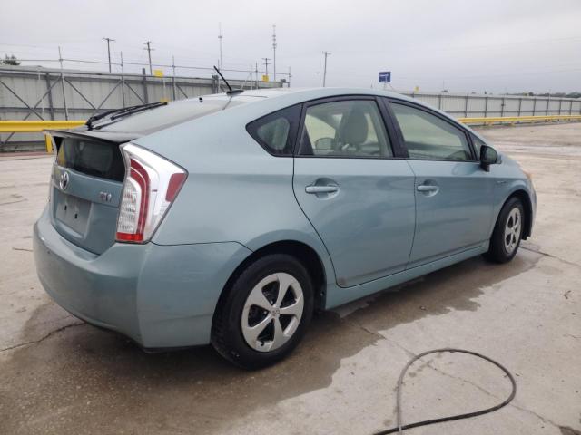 JTDKN3DU7D5657332 - 2013 TOYOTA PRIUS TEAL photo 3