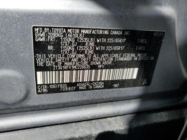 2T3G1RFV1MC226635 - 2021 TOYOTA RAV4 LE SILVER photo 14
