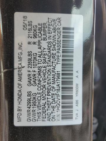 1HGCV1F18JA179681 - 2018 HONDA ACCORD LX CHARCOAL photo 13