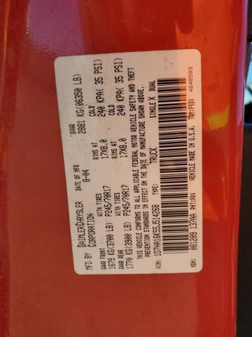 1D7HA16K55J514268 - 2005 DODGE RAM 1500 ST RED photo 12