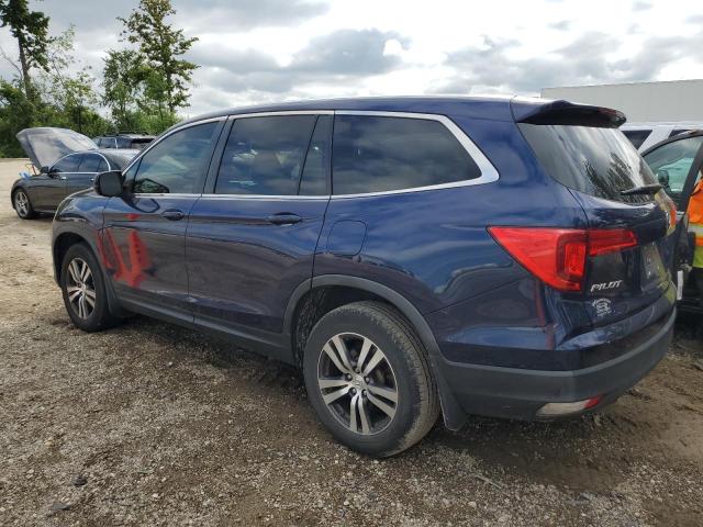 5FNYF6H58HB050839 - 2017 HONDA PILOT EXL BLUE photo 2