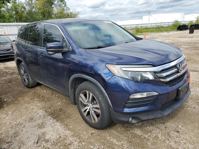 5FNYF6H58HB050839 - 2017 HONDA PILOT EXL BLUE photo 4