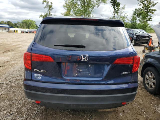 5FNYF6H58HB050839 - 2017 HONDA PILOT EXL BLUE photo 6