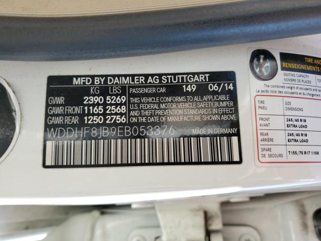 WDDHF8JB9EB053376 - 2014 MERCEDES-BENZ E 350 4MATIC WHITE photo 12