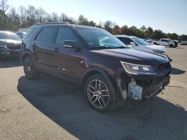 1FM5K8GT7JGB83383 - 2018 FORD EXPLORER SPORT ბურგუნდია ფოტო 4