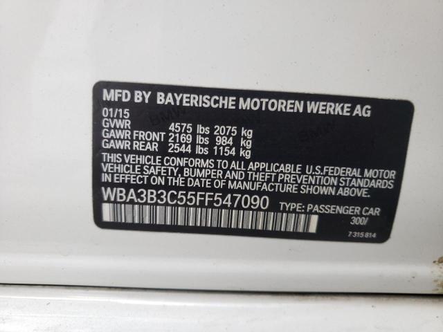 WBA3B3C55FF547090 - 2015 BMW 328 XI WHITE photo 12