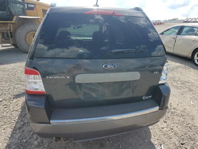 1FMDK02W48GA32400 - 2008 FORD TAURUS X SEL GRAY photo 6