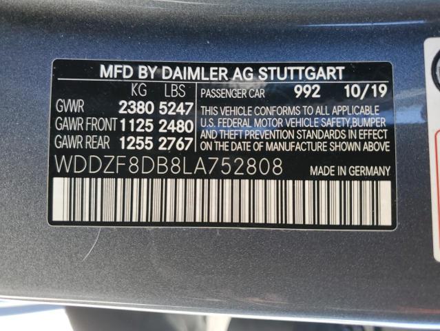 WDDZF8DB8LA752808 - 2020 MERCEDES-BENZ E 350 GRAY photo 12