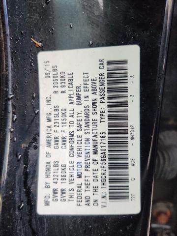 1HGCR2F56GA017165 - 2016 HONDA ACCORD SPORT შავი ფოტო 14