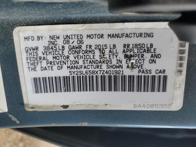 5Y2SL658X7Z401921 - 2007 PONTIAC VIBE Boz foto 12