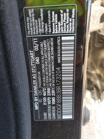 WDDGF8BB3BR173204 - 2011 MERCEDES-BENZ C 300 4MATIC BLACK photo 12