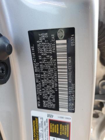 4T1BF3EK8BU131476 - 2011 TOYOTA CAMRY BASE Күміс фото 12