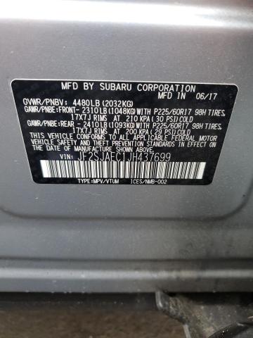 JF2SJAEC1JH437699 - 2018 SUBARU FORESTER 2.5I PREMIUM SILVER photo 12