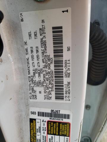 5TFRU5F16EX032667 - 2014 TOYOTA TUNDRA DOUBLE CAB SR/SR5 WHITE photo 12