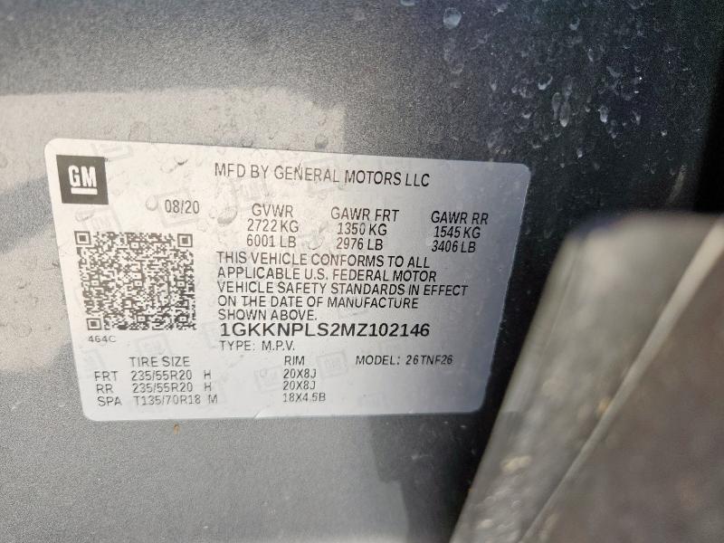 1GKKNPLS2MZ102146 - 2021 GMC ACADIA DENALI GRAY photo 14